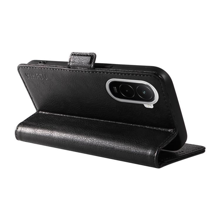 For Xiaomi POCO M7 4G 169mm YIKATU YK-007 Litchi Texture Ultra-thin Side Buckle Leather Phone Case