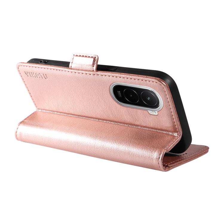 For Xiaomi POCO M7 4G 169mm YIKATU YK-007 Litchi Texture Ultra-thin Side Buckle Leather Phone Case
