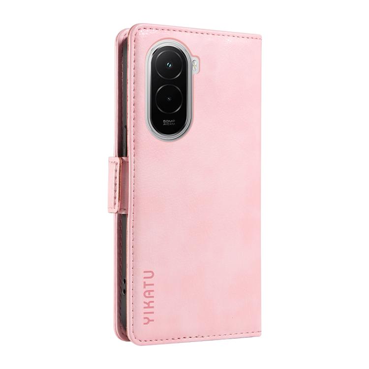 For Xiaomi POCO M7 4G 169mm YIKATU YK-007 Litchi Texture Ultra-thin Side Buckle Leather Phone Case