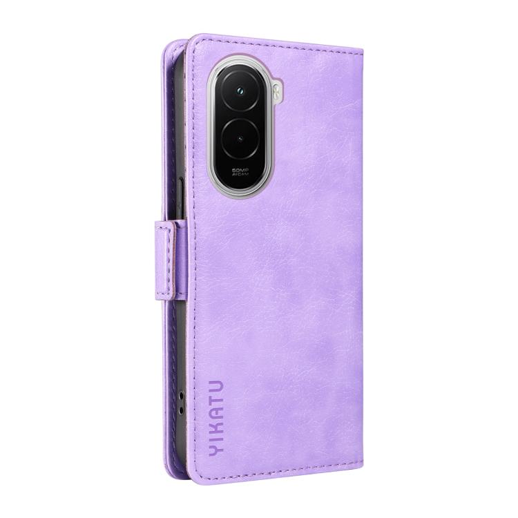 For Xiaomi POCO M7 4G 169mm YIKATU YK-007 Litchi Texture Ultra-thin Side Buckle Leather Phone Case