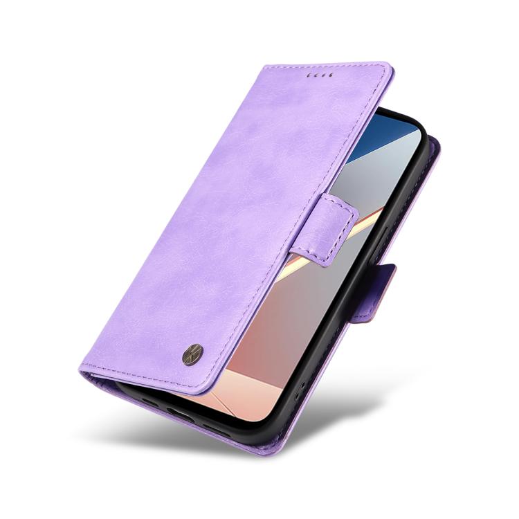 For Xiaomi POCO M7 4G 169mm YIKATU YK-007 Litchi Texture Ultra-thin Side Buckle Leather Phone Case