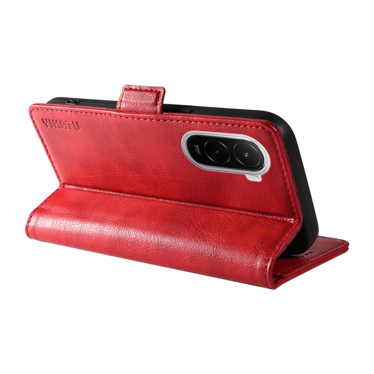 For Xiaomi POCO M7 4G 169mm YIKATU YK-007 Litchi Texture Ultra-thin Side Buckle Leather Phone Case