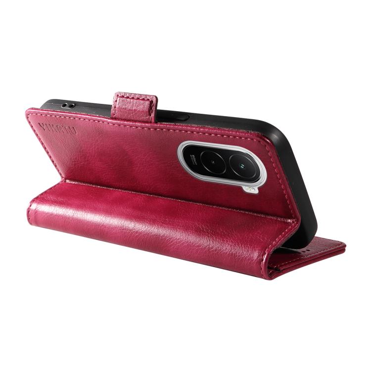 For Xiaomi POCO M7 4G 169mm YIKATU YK-007 Litchi Texture Ultra-thin Side Buckle Leather Phone Case