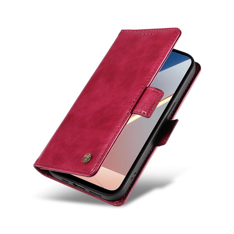 For Xiaomi POCO M7 4G 169mm YIKATU YK-007 Litchi Texture Ultra-thin Side Buckle Leather Phone Case