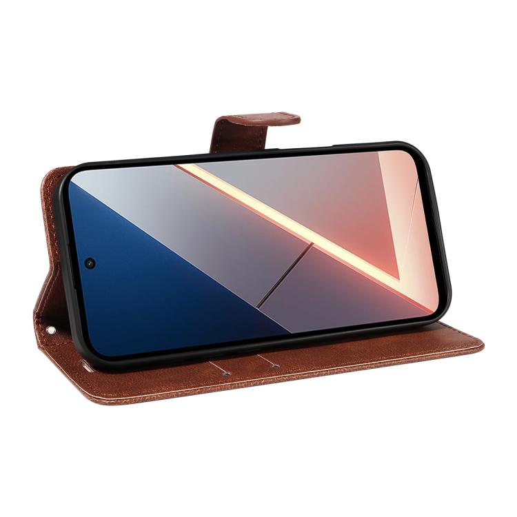 For Xiaomi POCO M7 4G 169mm Classic Leather Texture Solid Color PU Phone Case
