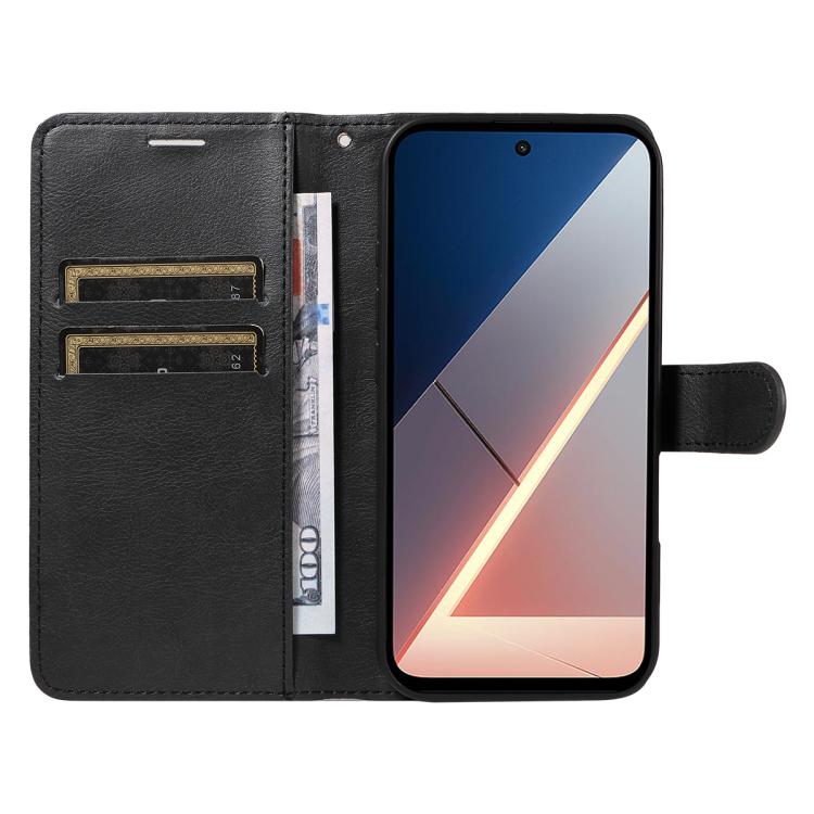For Xiaomi POCO M7 4G 169mm Classic Leather Texture Solid Color PU Phone Case