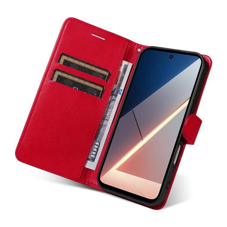 For Xiaomi POCO M7 4G 169mm Classic Leather Texture Solid Color PU Phone Case