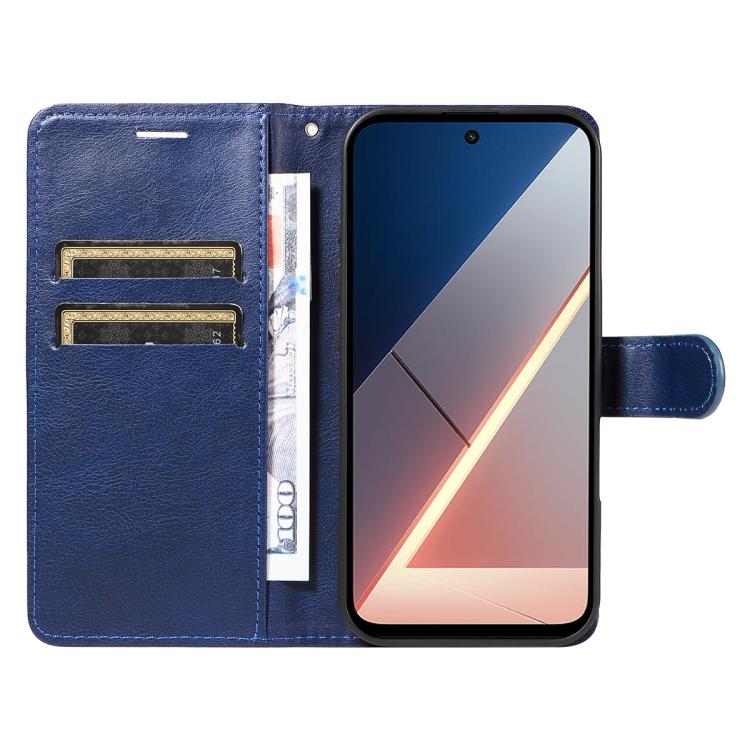 For Xiaomi POCO M7 4G 169mm Classic Leather Texture Solid Color PU Phone Case
