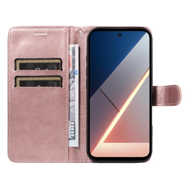 For Xiaomi POCO M7 4G 169mm Classic Leather Texture Solid Color PU Phone Case