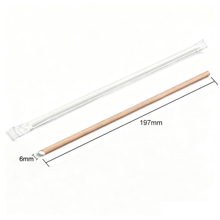 6x197mm Flat Mouth Random Color Delivery Disposable Drinking Straws