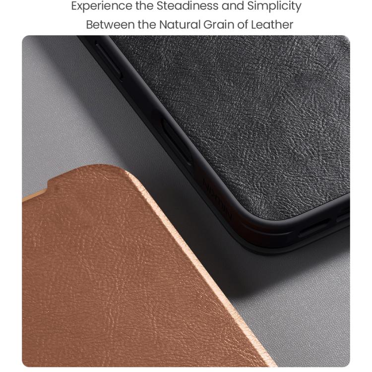 For iPhone 17 Pro NILLKIN QIN Series Pro Sliding Camera Cover Design Leather Phone Case