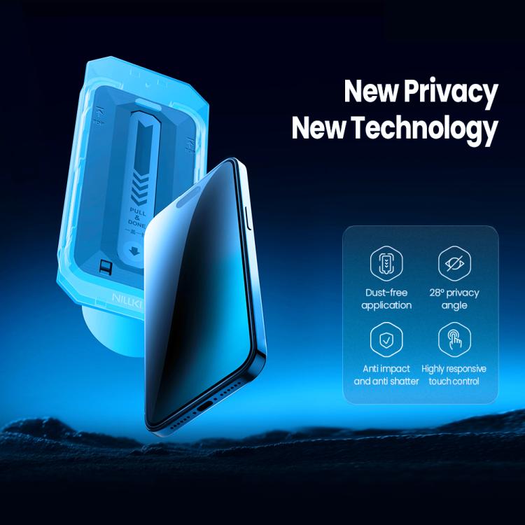 For iPhone 17 Pro Max NILLKIN Guardian Full Coverage Privacy Tempered Glass Film with Dust-free Cabin