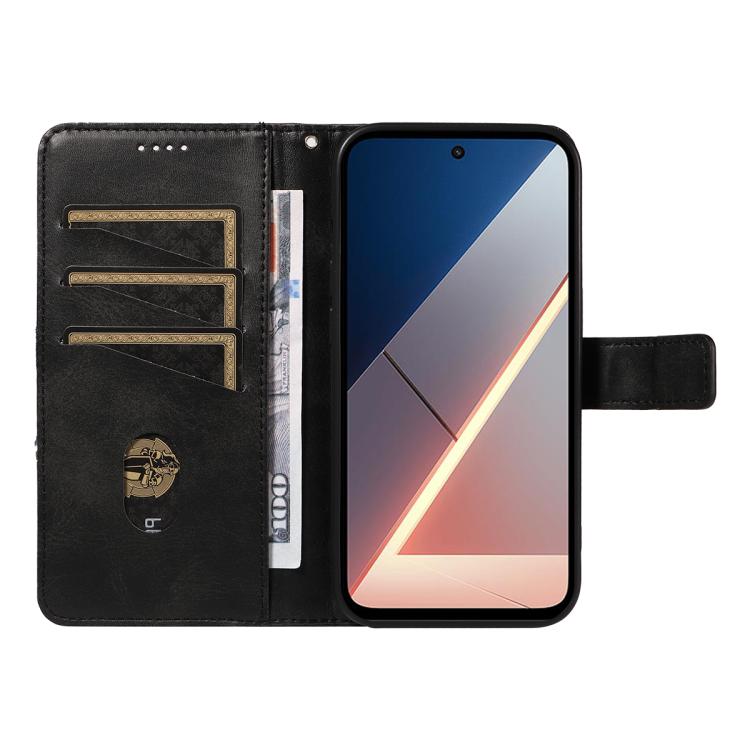 For Xiaomi POCO M7 4G 169mm Diamond Stitching Leather Phone Case