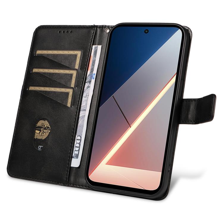 For Xiaomi POCO M7 4G 169mm Diamond Stitching Leather Phone Case