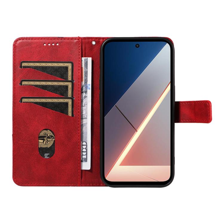For Xiaomi POCO M7 4G 169mm Diamond Stitching Leather Phone Case