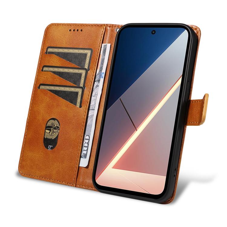 For Xiaomi POCO M7 4G 169mm Diamond Stitching Leather Phone Case