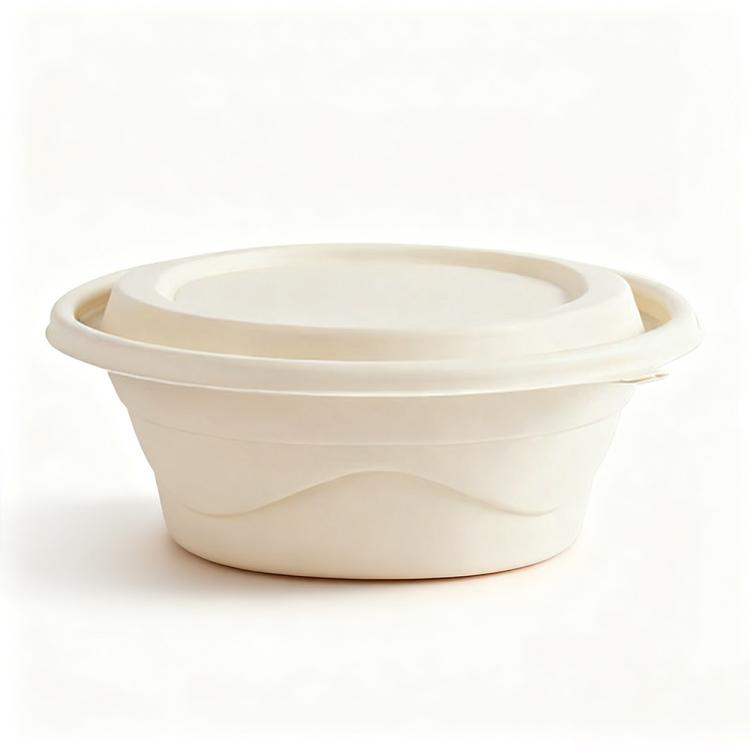 800ML Round Box with Lid Disposable Food Delivery Lunch Box Containers
