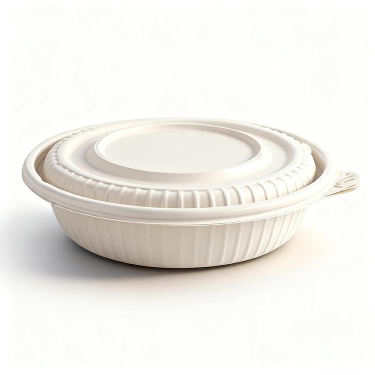 1050ML Round Box Short with Lid Disposable Food Delivery Lunch Box Containers