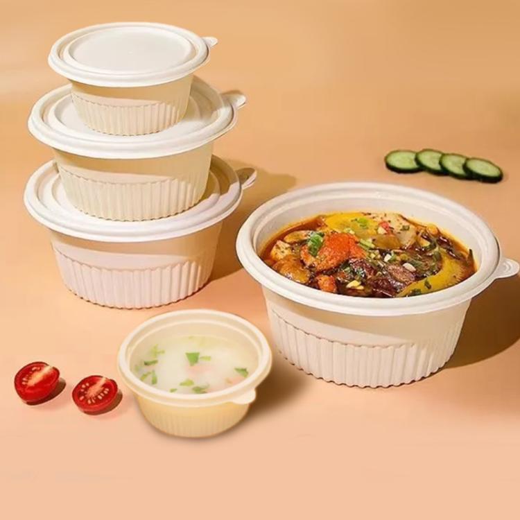 1150ML Round Box with Lid Disposable Food Delivery Lunch Box Containers