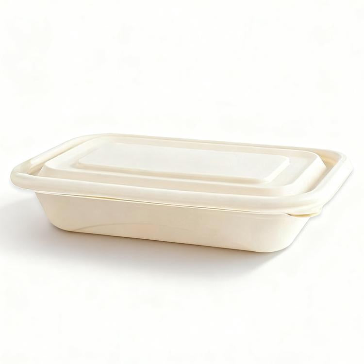 380ML Square Box Short Disposable Food Delivery Lunch Box Containers with Lid