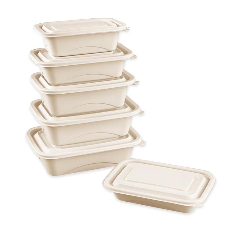500ML Square Box Disposable Food Delivery Lunch Box Containers with Lid