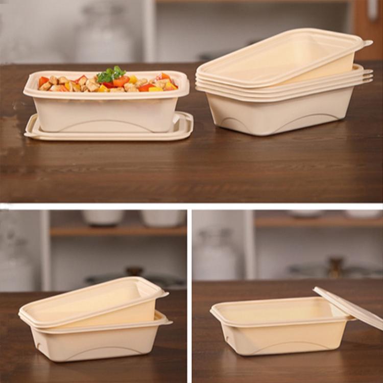 650ML Square Box Disposable Food Delivery Lunch Box Containers with Lid