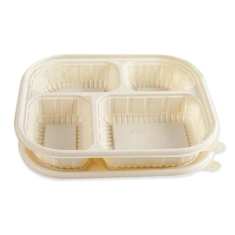 1050ML 4-Compartment Disposable Food Delivery Lunch Box Containers with Lid