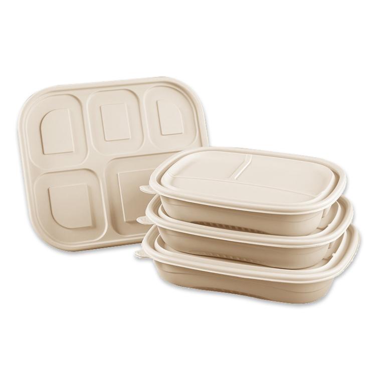 1300ML Large 5-Compartment Disposable Food Delivery Lunch Box Containers with Lid