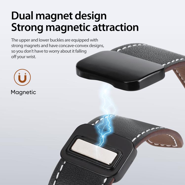 For Samsung Galaxy Watch8 / Watch8 Classic DUX DUCIS YA Series Magnetic Buckle Genuine Leather Watch Band