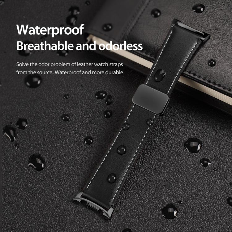 For Samsung Galaxy Watch8 / Watch8 Classic DUX DUCIS YA Series Magnetic Buckle Genuine Leather Watch Band
