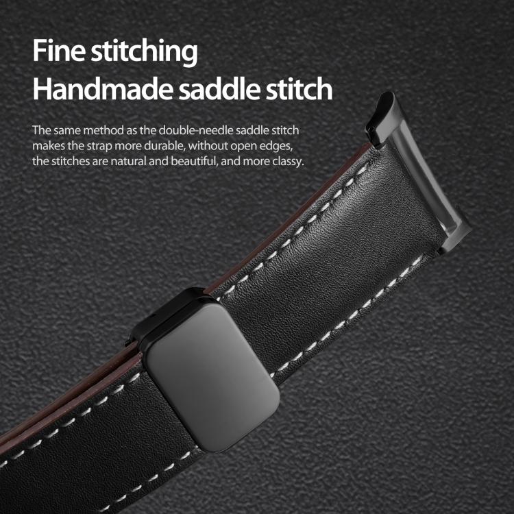 For Samsung Galaxy Watch8 / Watch8 Classic DUX DUCIS YA Series Magnetic Buckle Genuine Leather Watch Band