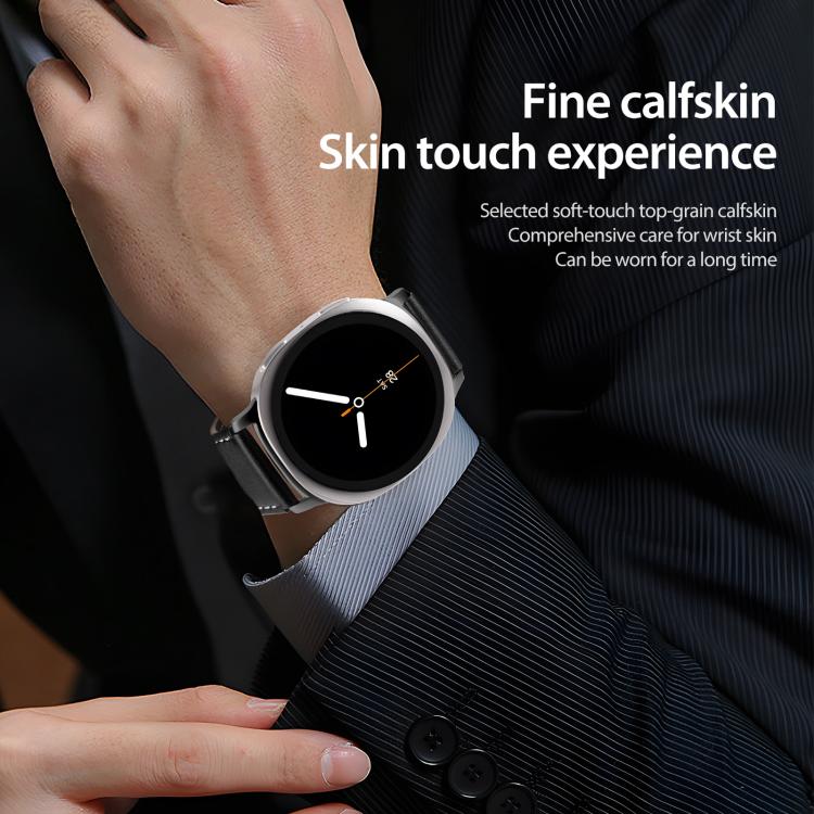 For Samsung Galaxy Watch8 / Watch8 Classic DUX DUCIS YA Series Magnetic Buckle Genuine Leather Watch Band