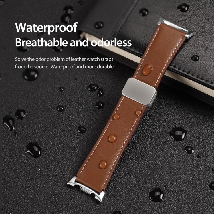 For Samsung Galaxy Watch8 / Watch8 Classic DUX DUCIS YA Series Magnetic Buckle Genuine Leather Watch Band
