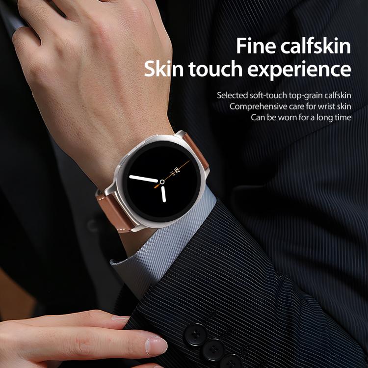 For Samsung Galaxy Watch8 / Watch8 Classic DUX DUCIS YA Series Magnetic Buckle Genuine Leather Watch Band