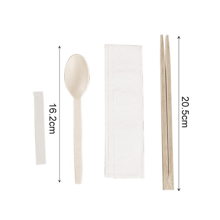 4pcs / Set Chopsticks and Spoon Food Delivery Disposable Utensils Set
