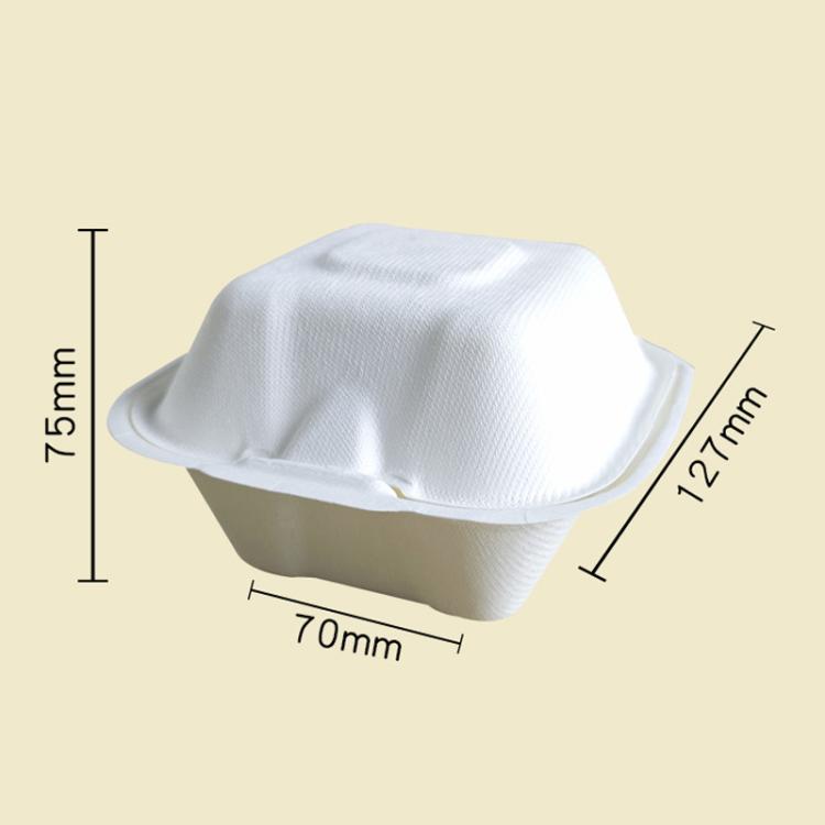127x75x70mm White Disposable Takeout Lunch Box Containers