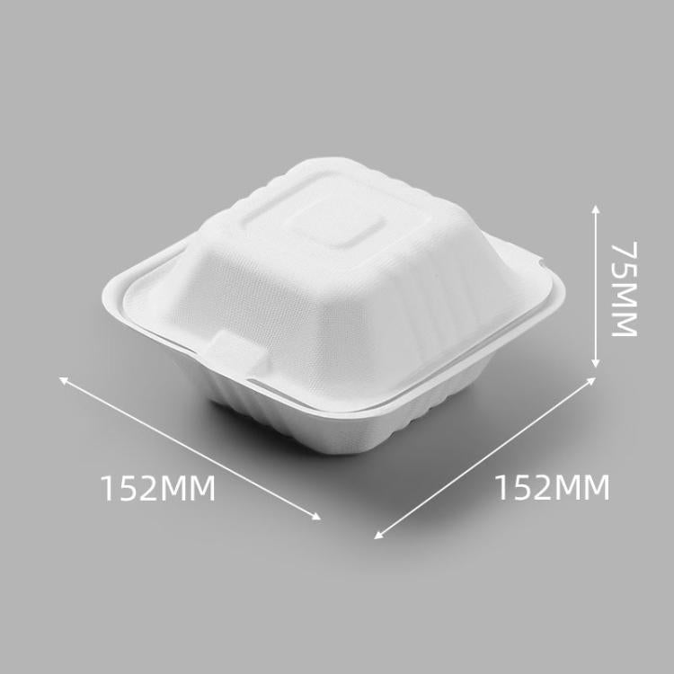 152x152x75mm Disposable Takeout Lunch Box Containers