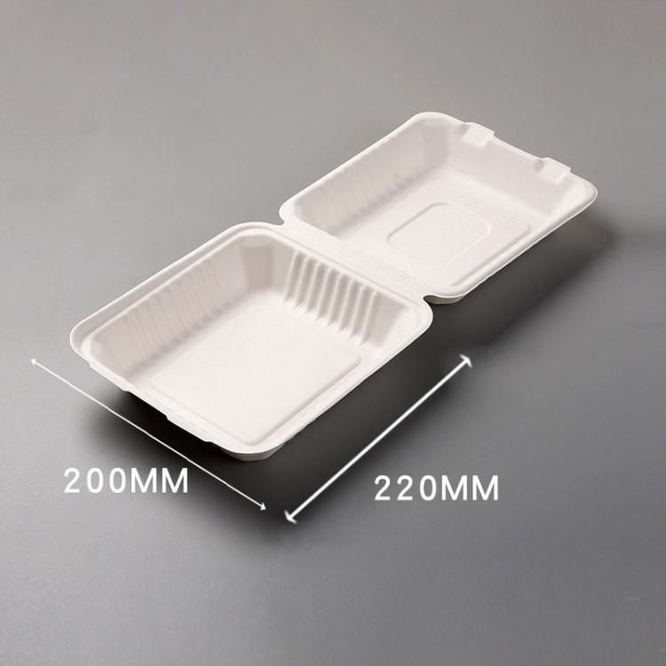 220x200x77mm Disposable Takeout Lunch Box Containers