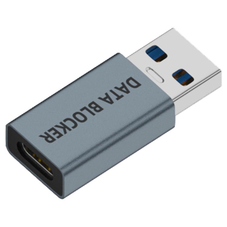 USB Charging Data Protection Blocker, Port:Type-C Male to USB-A Male