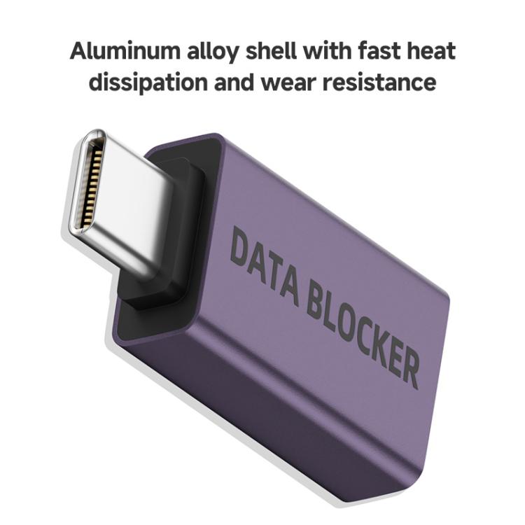 USB Charging Data Protection Blocker, Port:Type-C Male to USB-A Male