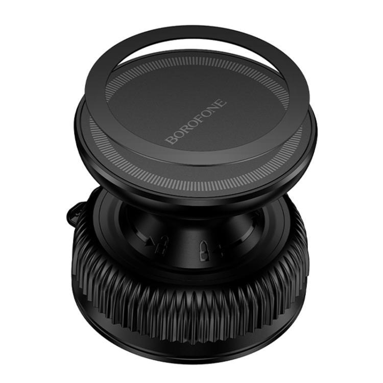 BOROFONE BH139 Rider Universal Vacuum Suction Cup Magnetic Phone Holder - Black