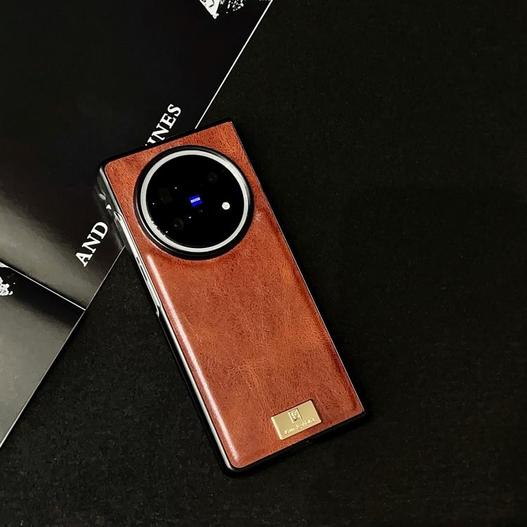 For vivo X Fold5 Crazy Horse Texture PU Phone Case