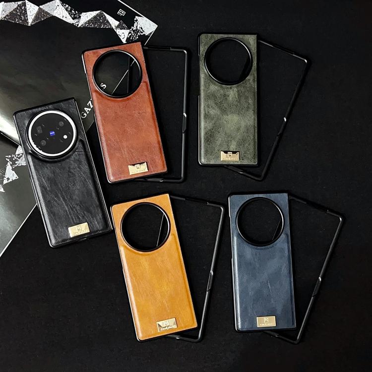 For vivo X Fold5 Crazy Horse Texture PU Phone Case
