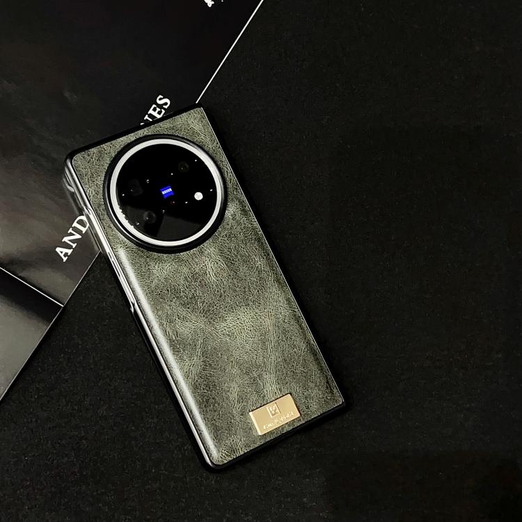 For vivo X Fold5 Crazy Horse Texture PU Phone Case
