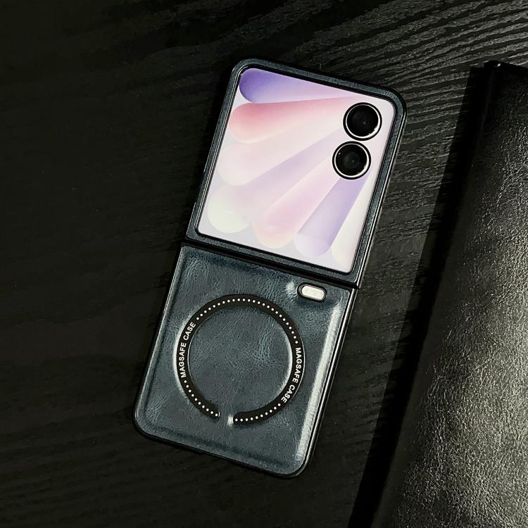 For Honor Magic V Flip 2 Crazy Horse Pattern Leather MagSafe Magnetic Phone Case