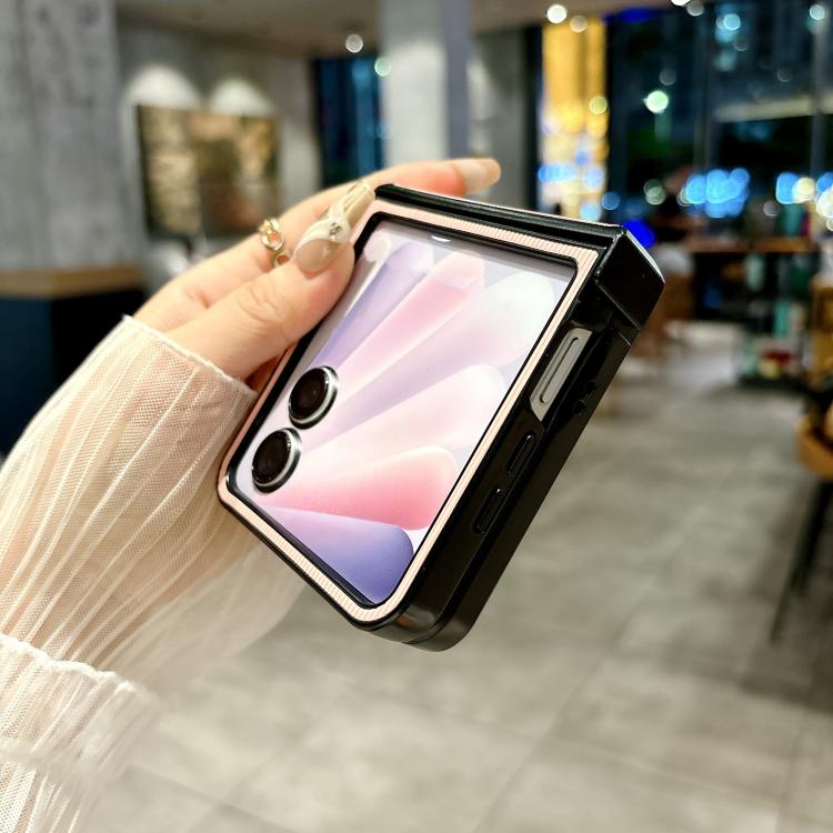 For Honor Magic V Flip Vertical Stripes Protective Phone Case