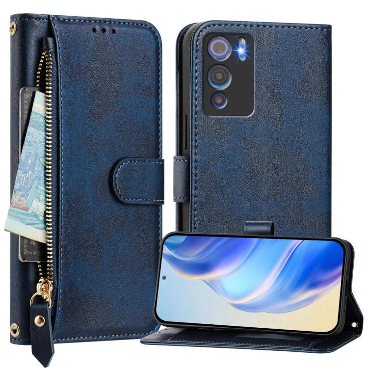 For Doogee N60 Pro Multi-Card Slots Zipper Wallet Leather Phone Case