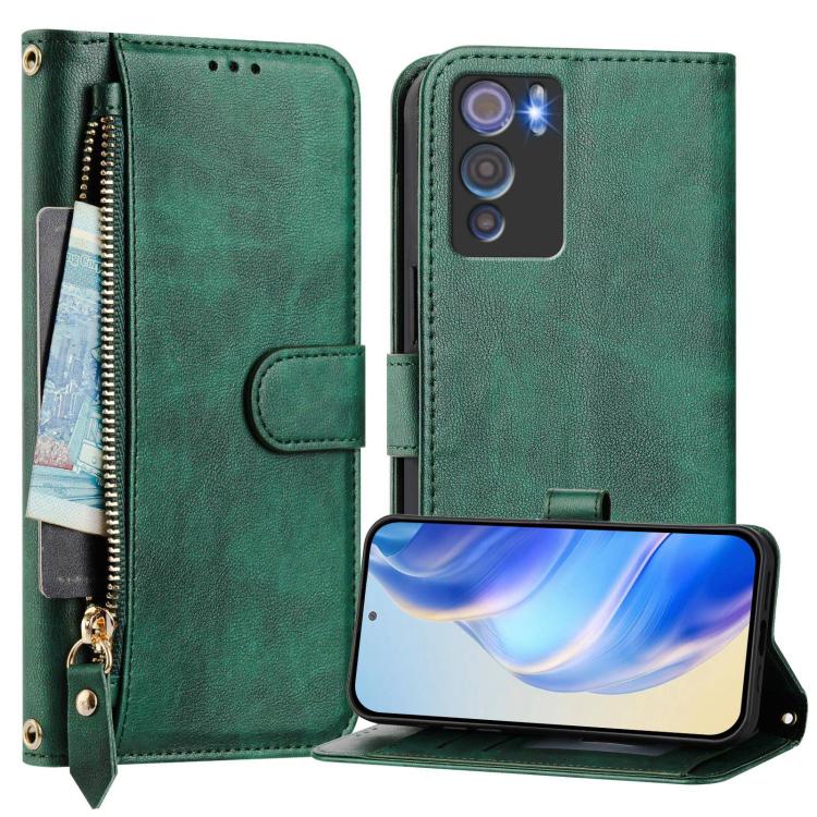 For Doogee N60 Pro Multi-Card Slots Zipper Wallet Leather Phone Case