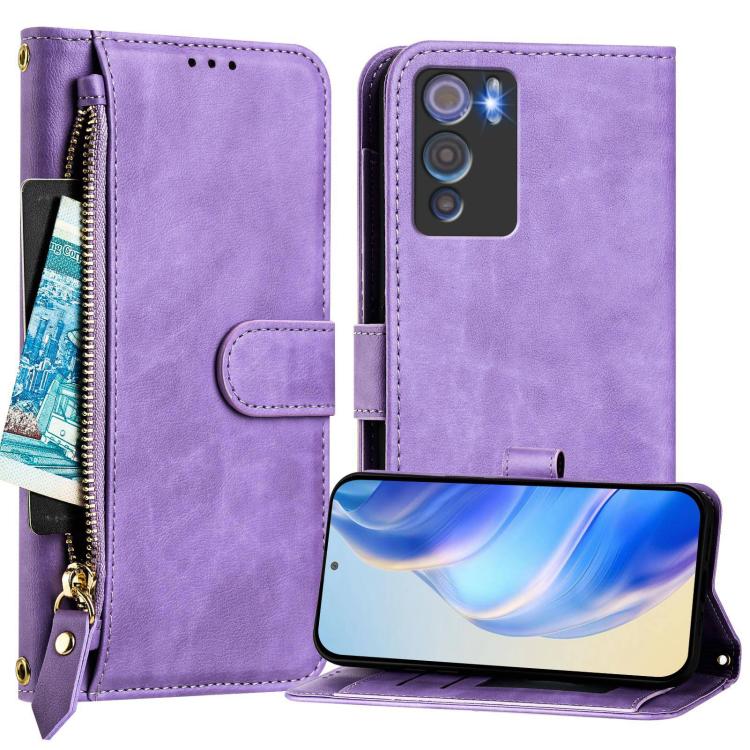 For Doogee N60 Pro Multi-Card Slots Zipper Wallet Leather Phone Case