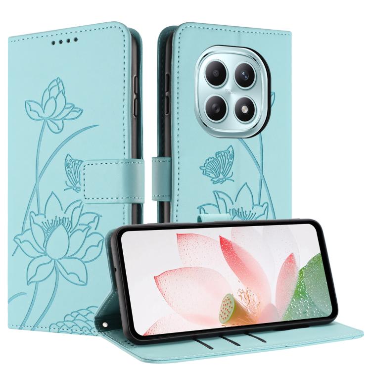 For Redmi Note 15 5G / 4G Global 164mm Lotus Embossed Leather Phone Case with Lanyard
